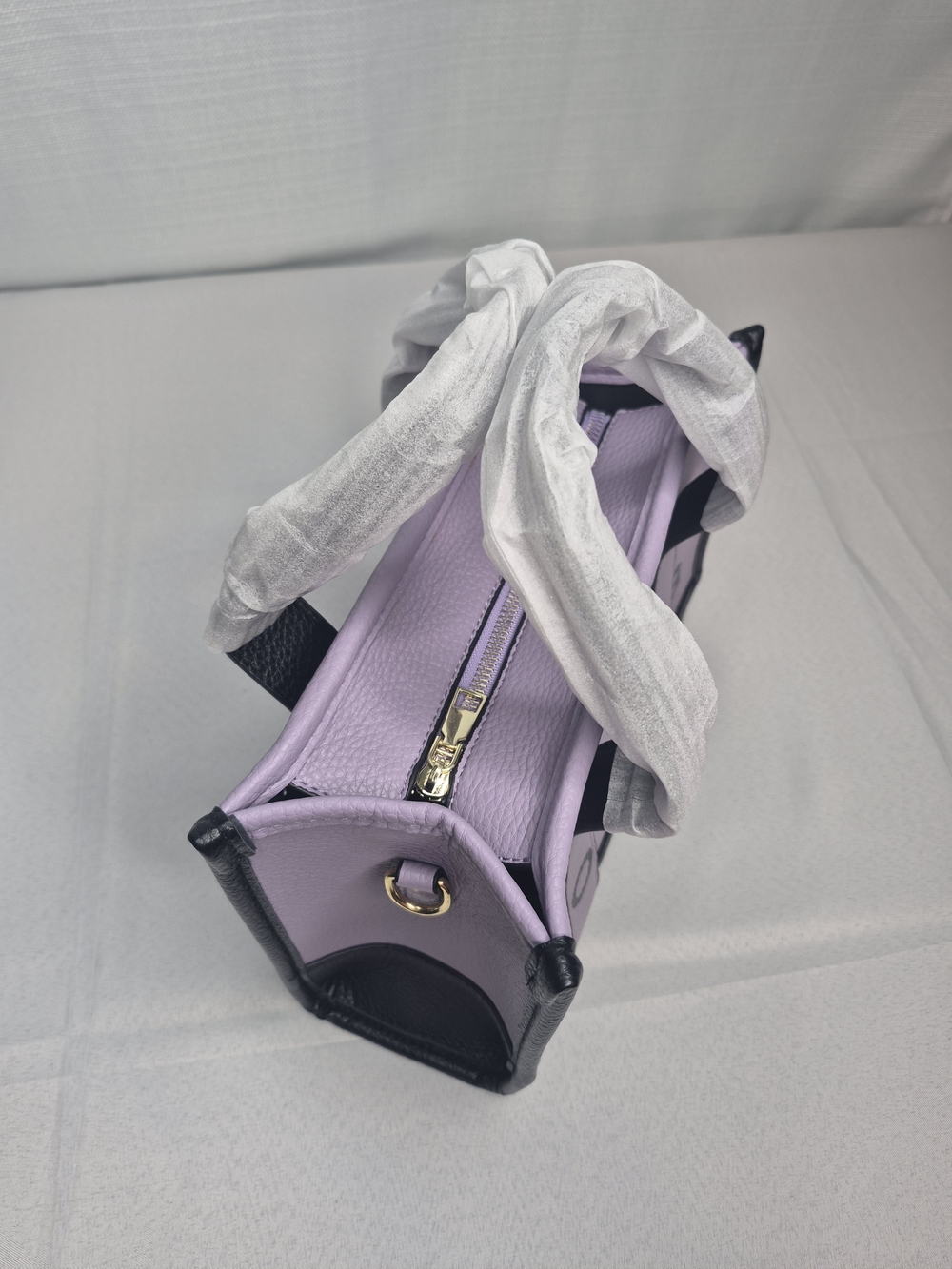 Fashion Lavender & Black Tote Bag NWOT - Picture 9 of 12